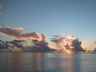 Coucher de soleil à Chatham Bay