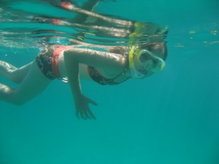 Valentine sous l'eau